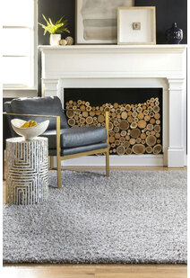 Luis Plain Grey Shaggy Rug