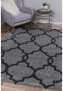 Lusso Trellis Moroccan Shaggy Rug