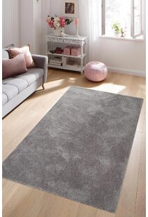 Levis Plain Grey Thick Shaggy Rug