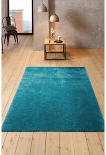 Levis Plain Green Shaggy Rug