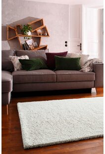 Levis Plain White Shaggy Rug
