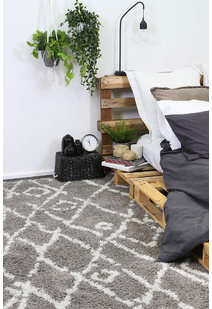 Maya Grey Moroccan Tribal Rug