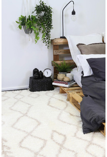 Maya Cream Moroccan Tribal Rug