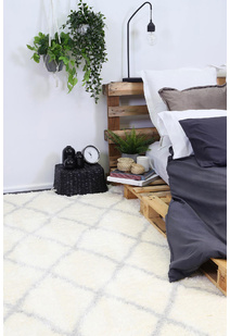 Maya Moroccan Trellis Shaggy Rug