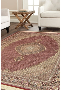 Mona Red Oriental Fringed Rug