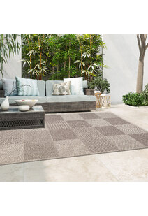 Mika Square Pattern Outdoor Rug