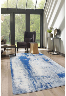 Messi Blue Abstract Monet Rug