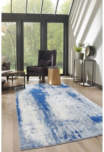 Messi Blue Abstract Monet Rug