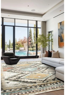 Mobi Geometric Rug MOB59-W