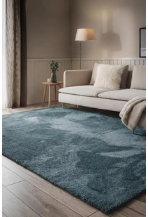 Mojito Plain Blue Shaggy Rug