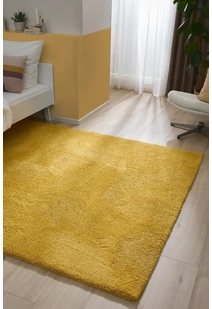 Mojito Plain Yellow Shaggy Rug