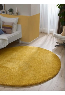 Mojito Plain Yellow Shaggy Rug