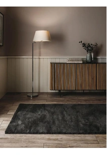 Mojito Plain Black Shaggy Rug