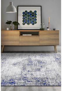 Morris Blue Contemporary Rug