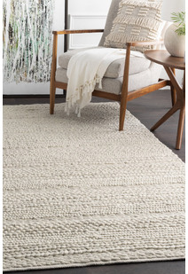 Mel Ivory Braided Wool Rug