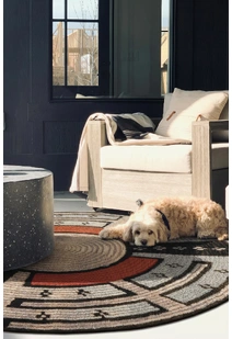 Mystique Geometric Round Rug