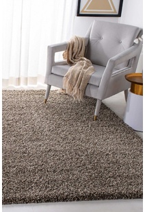 Natura Plain Brown Shaggy Rug