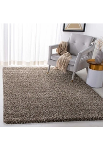 Natura Plain Brown Shaggy Rug