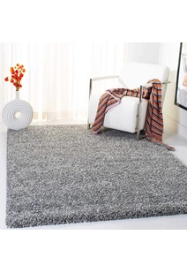 Natura Plain Grey Shaggy Rug