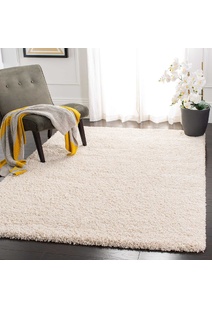 Natura Plain Ivory Shaggy Rug
