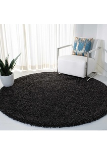Natura Plain Charcoal Shaggy Rug