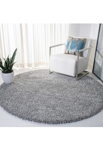 Natura Plain Grey Shaggy Rug