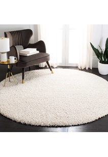 Natura Plain Ivory Shaggy Rug