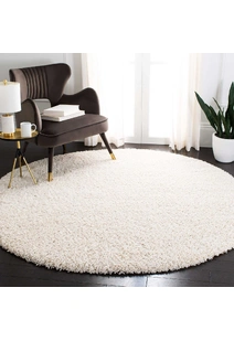 Natura Plain Ivory Shaggy Rug