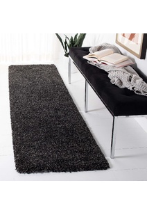 Natura Plain Charcoal Shaggy Rug