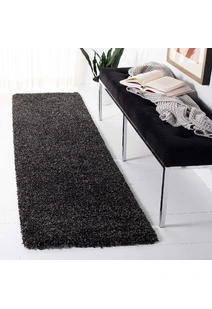 Natura Plain Charcoal Shaggy Rug