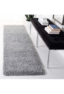 Natura Plain Grey Shaggy Rug