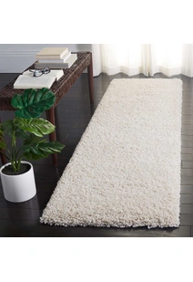 Natura Plain Ivory Shaggy Rug