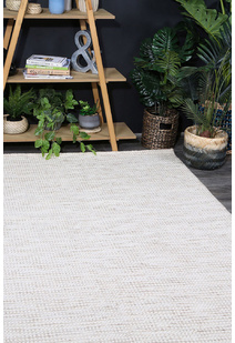 Natura Beige Wool Flatweave Rug