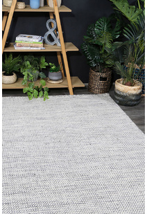 Natura Grey Wool Flatweave Rug