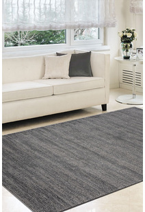 Orel Contemporary Plain Grey Rug