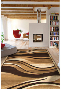 Panama Beige Wavy Carved Rug