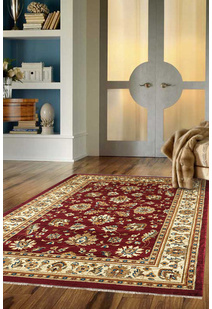 Parker Red Traditional Floral Rug