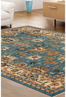 Parker Blue Traditional Floral Rug
