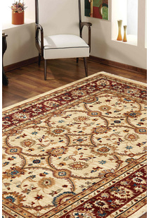 Parker Beige Oriental Fringed Rug