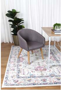 Peri Transitional Floral Border Rug