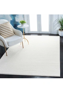 Plush Plain White Rug
