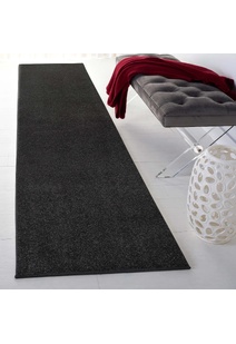 Plush Plain Black Rug