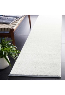 Plush Plain White Rug