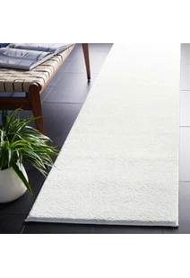 Plush Plain White Rug
