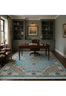 Parsa Blue Medallion Oriental Rug
