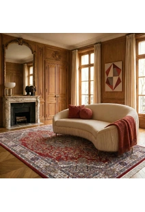 Parsa Red Medallion Oriental Rug