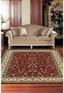 Preston Red Traditional Floral Rug