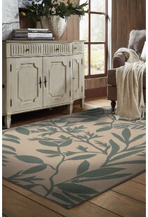 Pablo Leaf Pattern Flatweave Rug