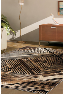Sade Beige Geometric Rug