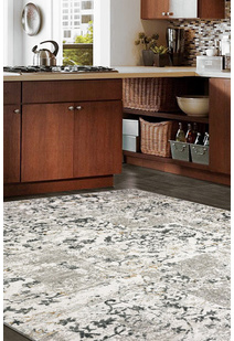 Saul Beige Floral Transitional Rug